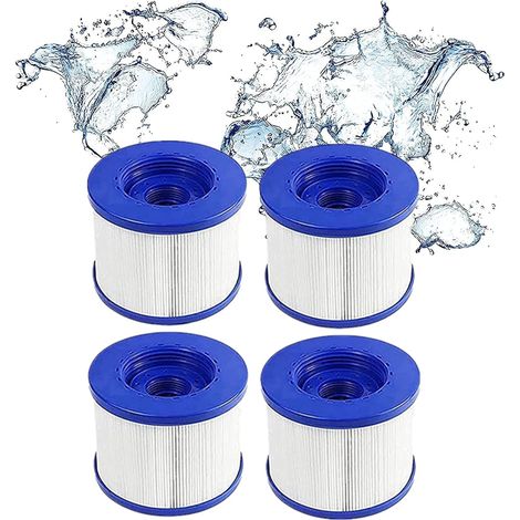 Lot de 4 cartouches filtrantes de rechange pour spa Hot Tub/Clever Spa - Avec filetage à vis - Pour Spa-N1407535/filtre pour Mspa,Pour spa pool filtre kit d'entretien (1/5)