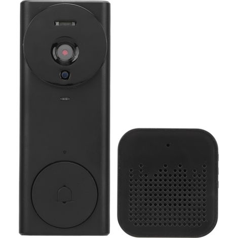 Sonnette vidéo 1080p 2,4 GHz sans fil avec veilleuse, fonction audio bidirectionnelle et sonnette grand angle 130° pour la maison (1/5)