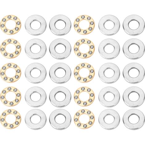 10 pcs Roulements à Billes Poussée Roulement à Billes de Haute Précision en Acier Plat Roulements Fixés pour la Fabrication de Machines(F4-9M 4x9x4mm) (1/5)