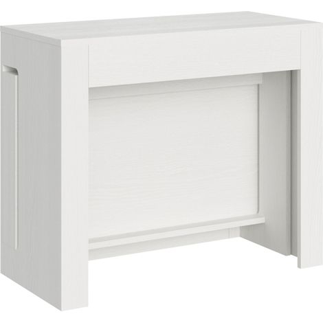 Console Extensible 90X42/302 Cm Evolve Frêne Blanc