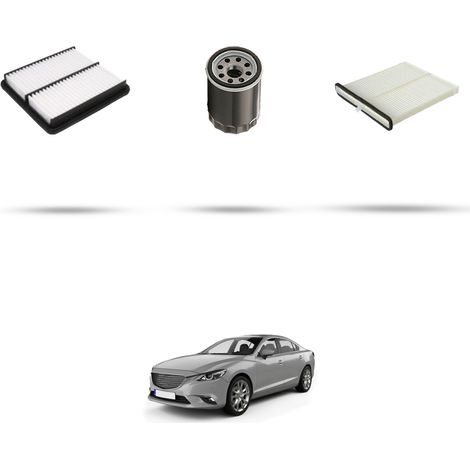 Kit tagliando 3 filtri compatibile con Mazda 6 (GJ) 2.0 Skyactiv-G 107kw dal 2013 (1/4)
