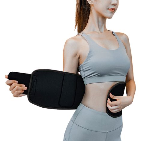 1 ceinture lombaire en plastique, ajustable, pour fitness et sport, favorise la transpiration, usage quotidien (1/5)