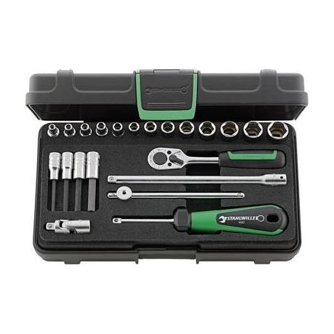Set di chiavi a bussola 40/44/17/5 KN 22 pezzi, 1/4 di pollice, apertura da 3,5 a 13 mm, Z.22, 6 pezzi (1/2)