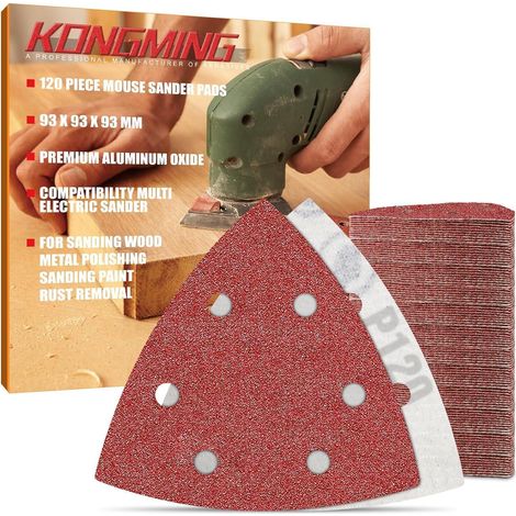 Schleifpapier Dreieckschleifer Klett 6 Loch 120 Stück Körnung 180 (1/5)