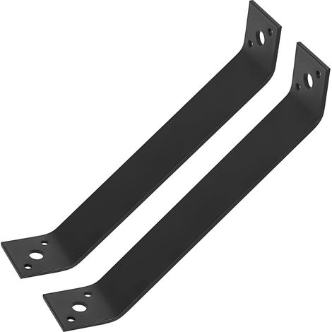 2 Pièces Connecteur Angle 135 Degrés, Equerre Metal Perforées, Support de Montage Coudé à 135 °, Equerre de Fixation de 45 Degrés Interne Affleurant - 185x40x38x3mm, Noir (1/5)