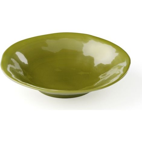 Plato hondo Riviera verde avocado 25x5