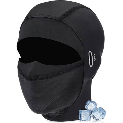 Cagoule Moto Ete Respirant Hommes Femmes Protection UV Balaclava Masque Cyclisme Cagoule Élastique Taille Unique pour Le Vé BAILLON (1/5)
