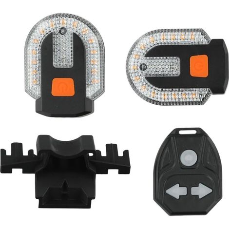 Bicycle signal light, rear light with left and right turn signals for cycling, mountain biking, delivery services, hiking and seniors, USB powered, high-performance light (1/5)