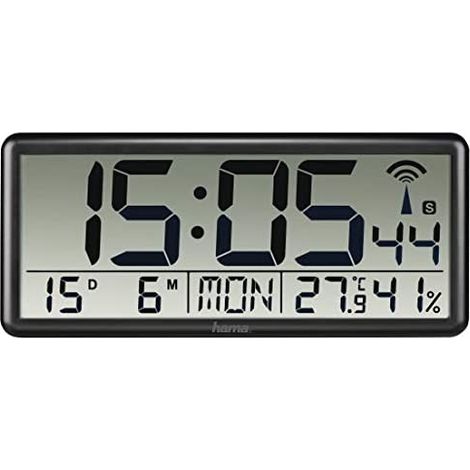 Hama Jumbo Horloge Murale Digitale Noire Rectangulaire (1/5)