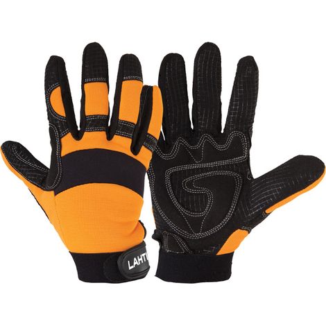 Schwarze und orangefarbene Sicherheitsarbeitshandschuhe L280110K 9 L Lahti PRO