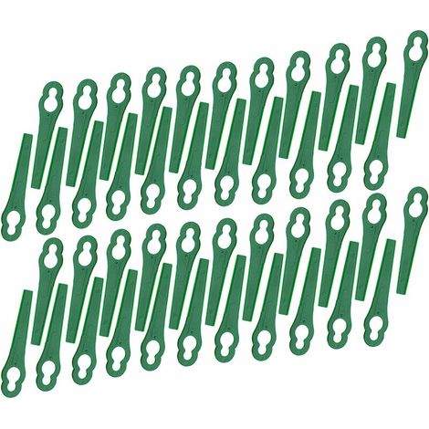 Coupe-bordure en plastique,T-Audace60 pièces Lames de Coupe en Plastique,lames de rechange pour coupe-bordure,Tondeuse à Gazon en Plastique Lames,lames de rechange en plastique,pelouse Tondeuse Access (1/5)