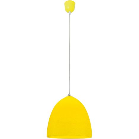Suspension en Silicone Jaune Ø 25 cm, Luminaire de Plafond Design Moderne E27 - PANGIVO (1/2)