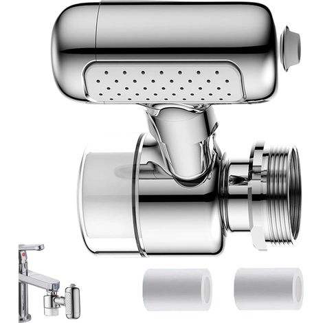 Adaptateur d'évier rotatif, bec d'eau réglable, buse de brume compacte, outil utilitaire de lavage du visage pour salle de bain, compagnon de nettoyage d'appartement pratique, équipement d'hygiène (1/5)
