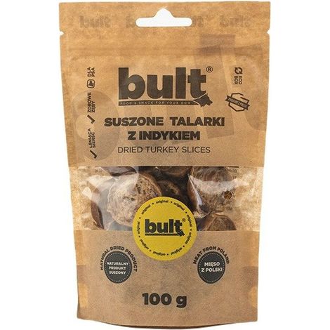 Snack masticabili naturali Bult per cani, fette di tacchino, 100 g.