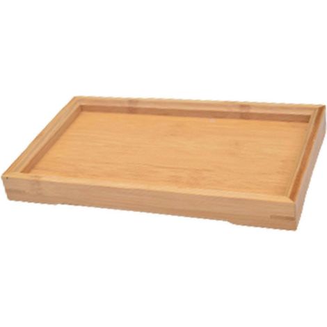 Frühstückstablett, Serviertablett für Abendessen, praktisches Teetablett, Servierplatte, Speisetablett, Holztablett für Wohnzimmer, Party, Küche, Bar-XS (1/5)