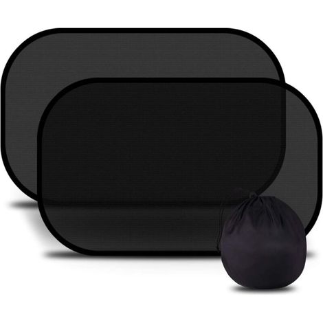 2pack Pare-Soleil Voiture Bébé,TRÈS Sombre Protection UV/Chaleur, Pare-Soleil Auto-Adhésifs pour Enfants,Pose Rapide/Facile,Sac de Rangement fourni,Taille 50x30 cm (1/5)