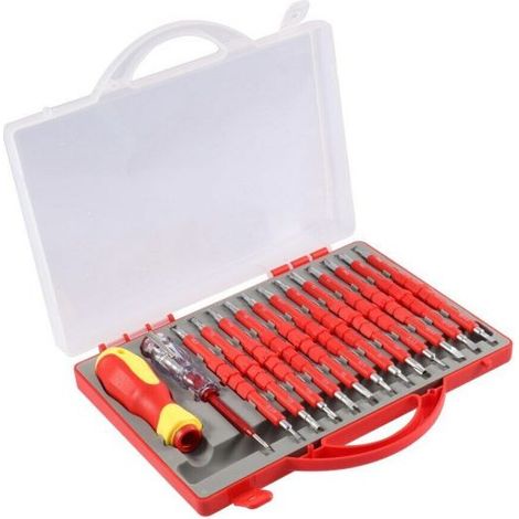 Kit Set cacciaviti giraviti per elettricista modulari con cercafase 26 Pz A.3017