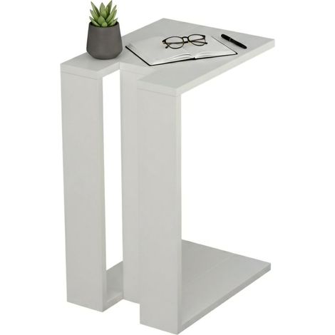 Dmora - Tavolino da salotto Orione, Tavolo basso da caffè, Portariviste per divano, Ripiano da soggiorno, 30x40h57 cm, Bianco
