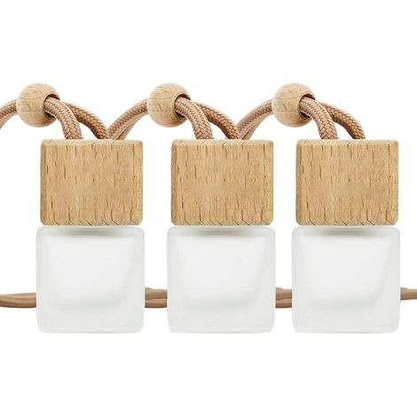 3 Pack Air Freshner Car Perfume Hanging Bottle Empty Perfume Diffuser Refillable Empty Glass Bottle Home Car Hanging Air Freshener Pendant (1/5)