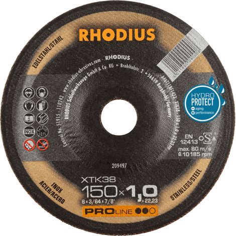RHODIUS XTK38, 25 Stück, 150 x 1,0 mm, Trennscheibe (1/2)
