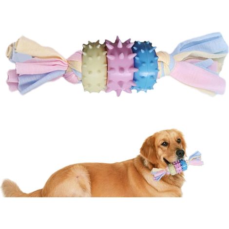 Anneau de dentition réutilisable et interactif pour petits chiens  Idéal pour soulager l'ennui et le stress  Sans danger et sans toxines  Convient aux chiens de 2 à 8 mois  Utilisation intérieure et e