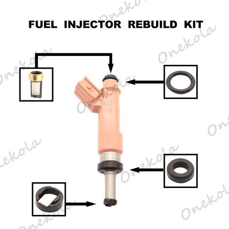 Révision des injecteurs de carburant, incluant le remplacement du joint torique et du filtre, compatible avec les modèles Corolla 09-13 23250-0T050 23209-0T050 (1/2)