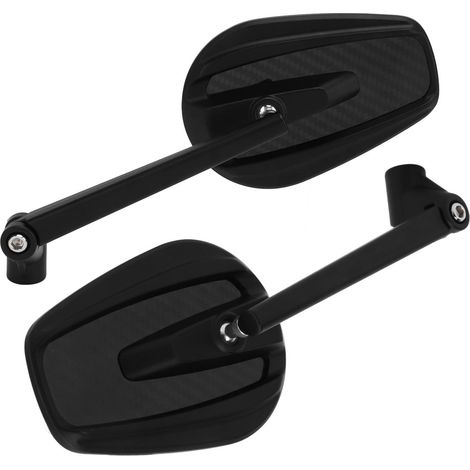Une paire de rétroviseurs latéraux transparents grand angle pour motos avec boulons M8/M10, adaptés aux cruisers et motos Suzuki, modèle Boulevard M109R. (1/5)