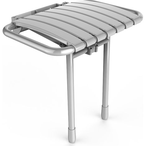 AKW Bama Slatted Compact Fold Up Seat - White