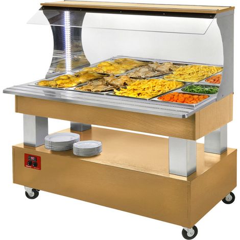 Buffet chauffant mural bain marie 4x GN 1/1 - Diamond (1/2)