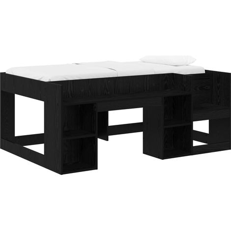 Maison Exclusive - Kinderbettgestell mit Stauraum Schwarze Eiche