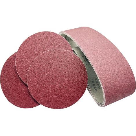 22 pièces Kit de Ponceuses à Bande.100 x 915 mm Bande Abrasive Chaque 2X80/120/150/240/400.Lot de 12 disques abrasifs Autocollants 150 mm Chaque 2X60/80/120/180/240/320 Bandes Abrasives Mixte (1/5)