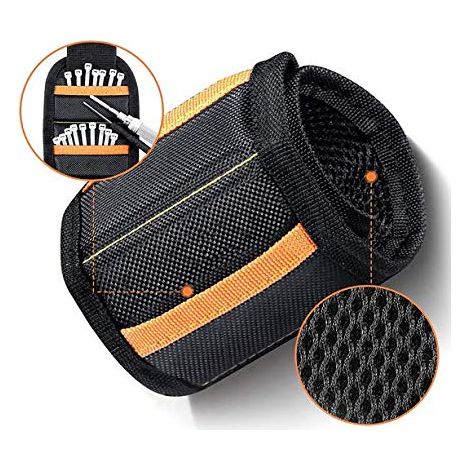 Bracelet Magnetique - Pour Vis Clous Boulons Embouts de Perceuse - Adapté Travaux DIY Menuiserie Réparation Auto - Unisexe - 1 Pièce (1/4)