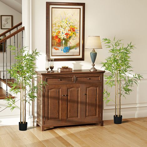 Plante artificielle Bambou arbre artificiel hauteur 180 cm avec pot, décoration interieur, très réaliste (1/4)