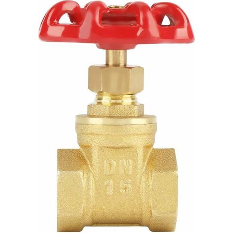DN15 G1/2 Vanne en Laiton BSPP Vanne Rotative à Clapet 232PSI/PN16 pour Gaz de Pétrole avec Poignée Rouge (1/5)