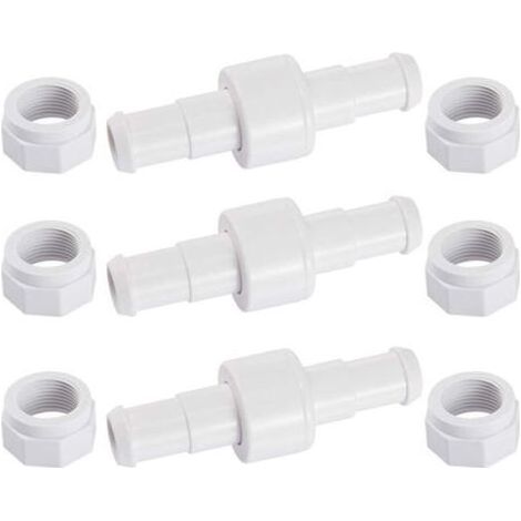 D20 Lot de 3 Raccords Rotatifs pour Tuyau D'arrosage avec 6 Embouts D15 Compatibles avec Zodiac Polaris 180 280 380 Robot Nettoyeur Piscine (1/5)