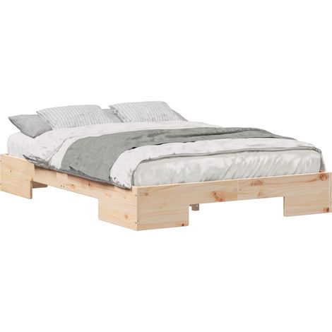 Bettgestell Braun 140 x 190 cm vidaXL