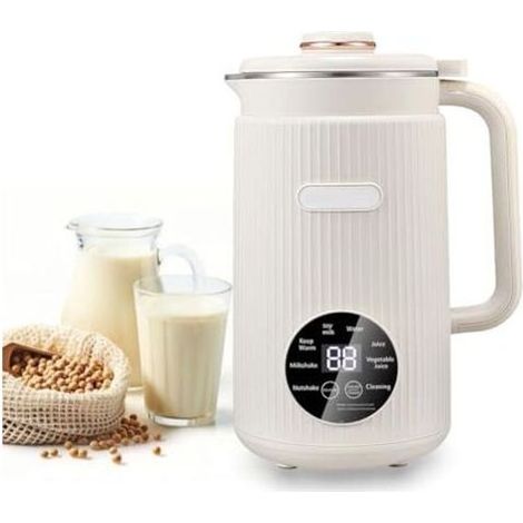 Machine à lait végétal automatique avec fonction autonettoyage et maintien au chaud 8 heures pour amande noix avoine soja sans produits laitiers