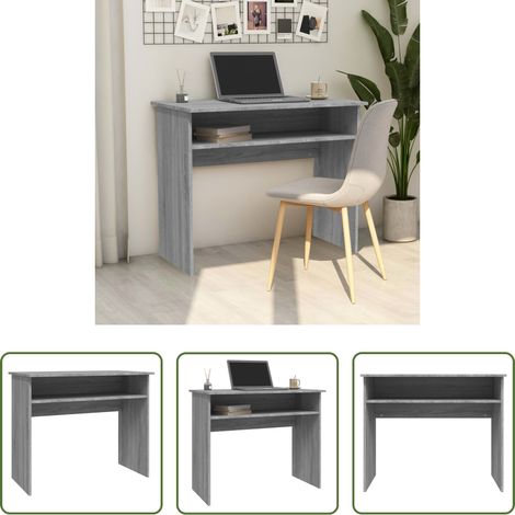 Bureau d'ordinateur -  Bureau Sonoma gris 90x50x74 cm Bois d'ingénierie (1/5)