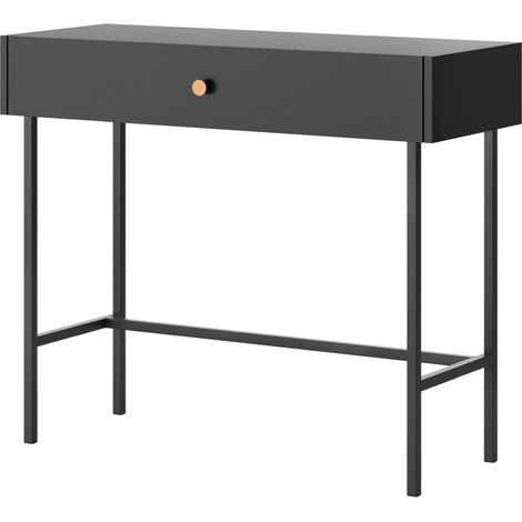 Selsey Divenos - Schminktisch mit Schublade, Schwarz, 93 cm (1/5)