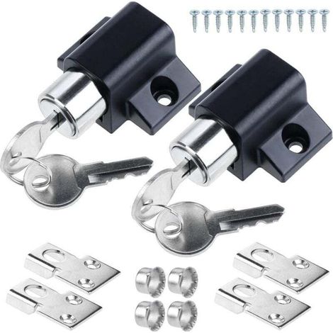 2 pièces porte coulissante, serrure, fenêtre, serrures de porte, fenêtre, limiteur de porte, serrure de fenêtre, serrure de sécurité, serrure de porte coulissante, serrures de porte coulissante, ensem (1/4)