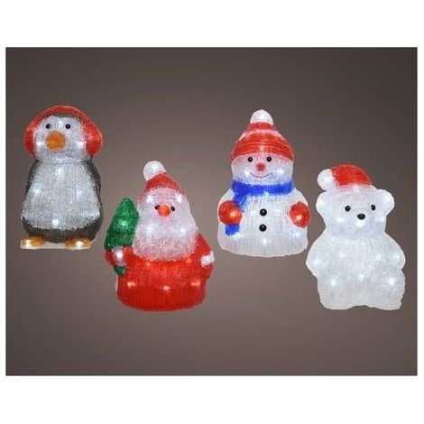 Kaemingk Decoro Lumineo Personaggi Acrilico Assortito
