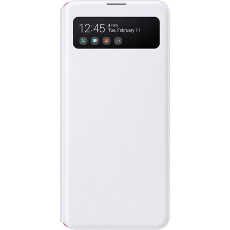 Custodia S View Wallet Cover Case Samsung EF-EA415 per Galaxy A41 SM-A415 Bianco (1/5)