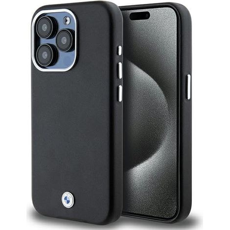 BMW BMHMP15L23PUFWK iPhone 15 Pro 6,1" noir/noir Signature Wrapped Metal MagSafe