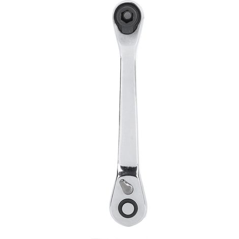 Ortviai Clé à cliquet double tête 130mm Chrome Vanadium 72 crans 1/4" pour industrie et mécanique auto (1/5)