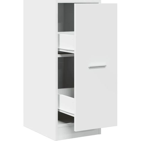 Armario boticario mueble de almacenamiento para cocina 30 x 41 x 77 cm diseño elegante y práctico madera blanca 020050601 (1/5)
