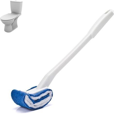 Brosse De Cuvette De Toilette, Nettoyant De Toilette En Profondeur, Brosse De Toilette Incurvée, Brosse De Nettoyage De Toilette à Long Manche, Brosse De Cuvette De Toilette Portable Pour Salle (1/4)