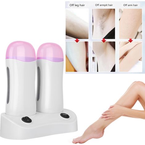Chauffe-cire professionnel double cartouche 220V, appareil chauffant pour épilation parfaite à domicile, élimination efficace des poils. (1/5)