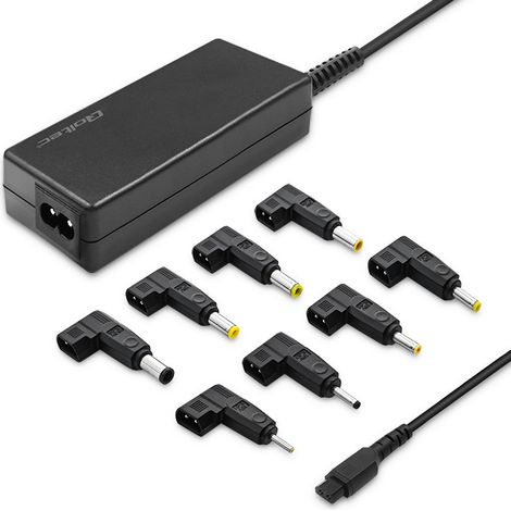 Qoltec Universal 45W Laptop-Netzteil Automatisch MultiPlug 8 Stecker + Stromkabel (1/5)