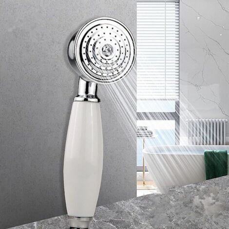 Pommeau de douche vintage de rechange chromé amovible pour salle de bain, installation facile et utilisation immédiate (1/5)