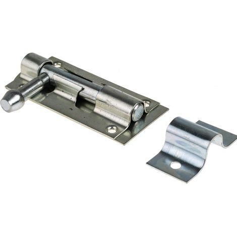 Rs Pro – Verrou coulissant en acier zingué 85 x 38mm – Pour portes intérieures – Résistant à la corrosion – Installation facile